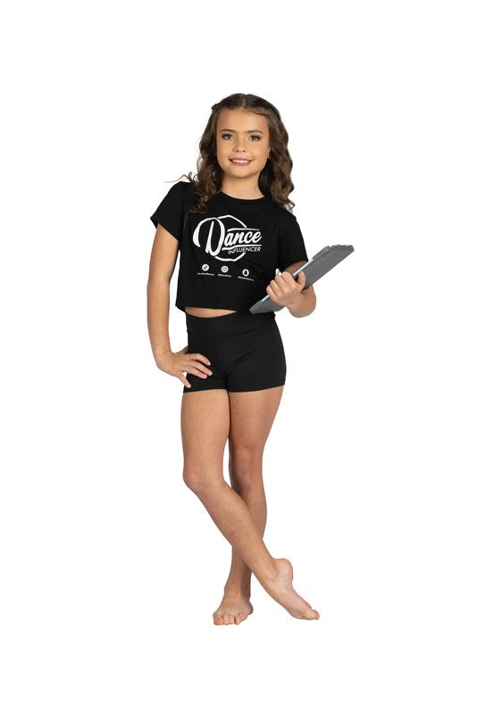 Dance Influencer Tee Black front view