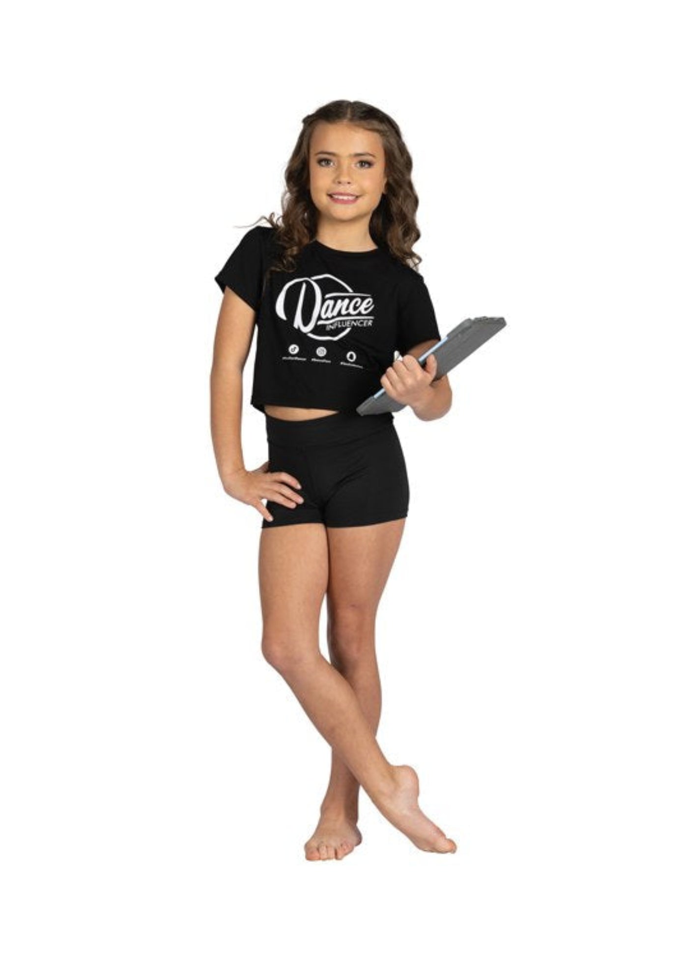 Dance Influencer Tee Black front view