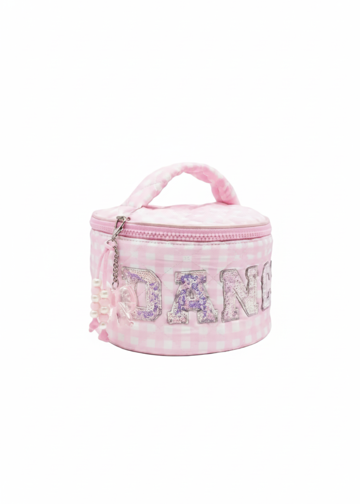 Dance Gingham Round Glam Bag