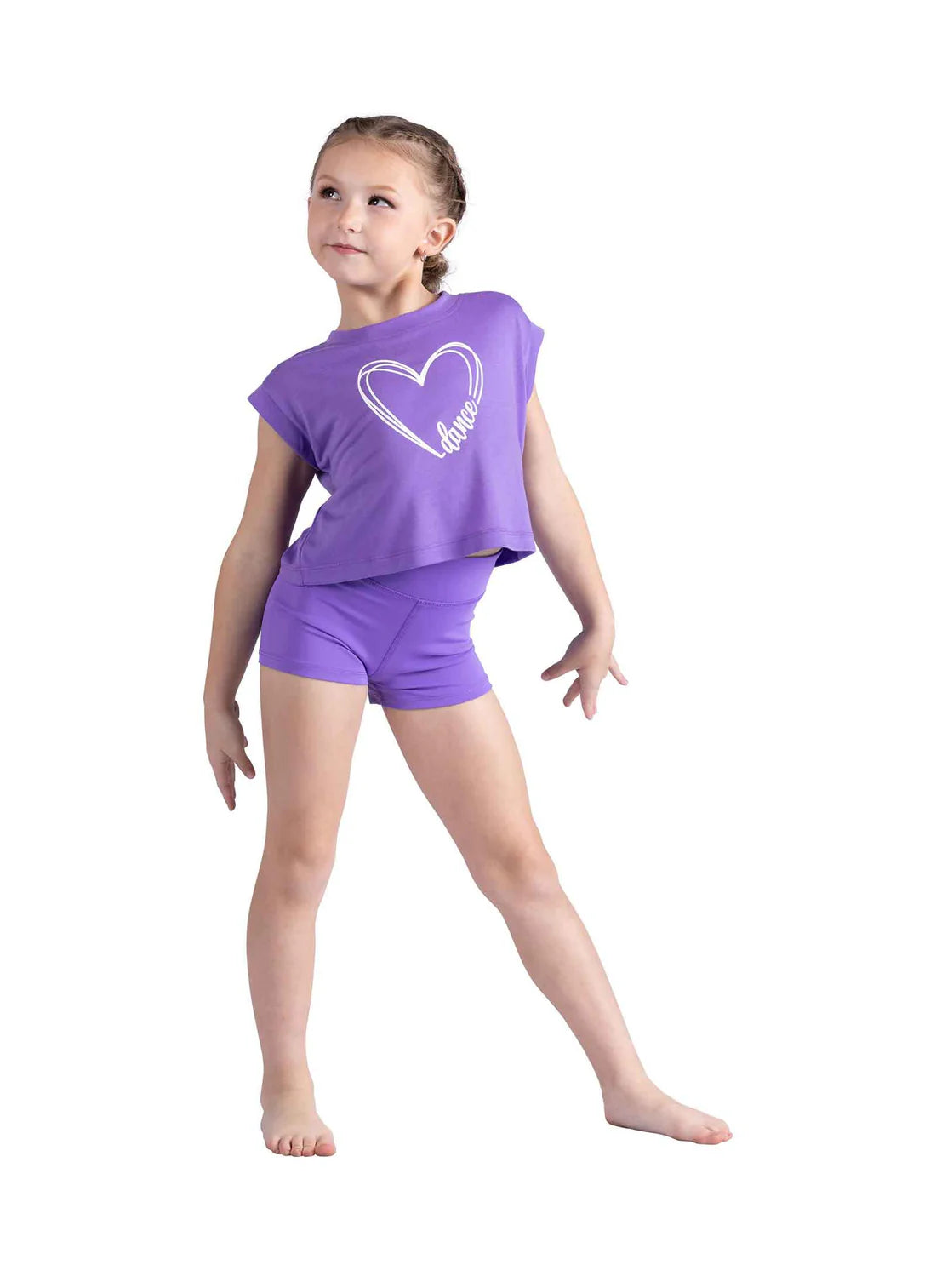 Dance Heart Tee Lavender front view