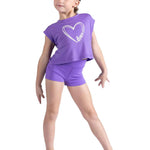 Dance Heart Tee Lavender front view