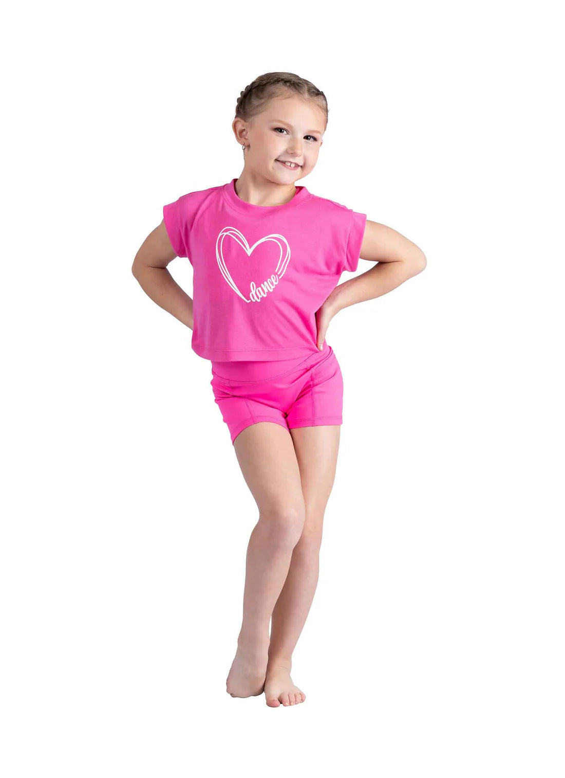 Dance Heart Tee Pink front view