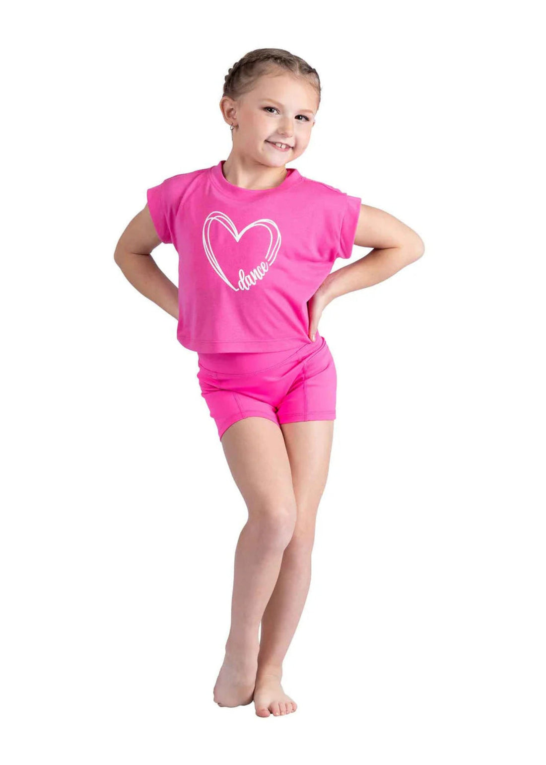 Dance Heart Tee Pink front view