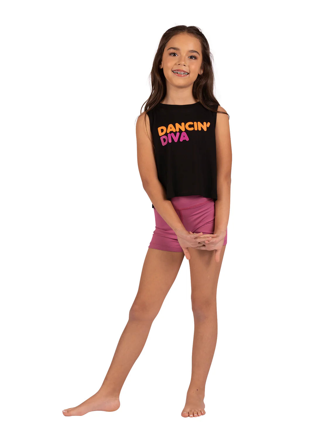 Dancin' Diva Top Black front view