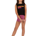 Dancin' Diva Top Black front view