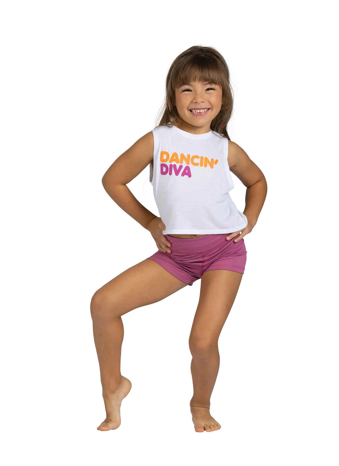 Dancin' Diva Top White front view