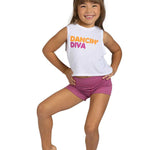 Dancin' Diva Top White front view