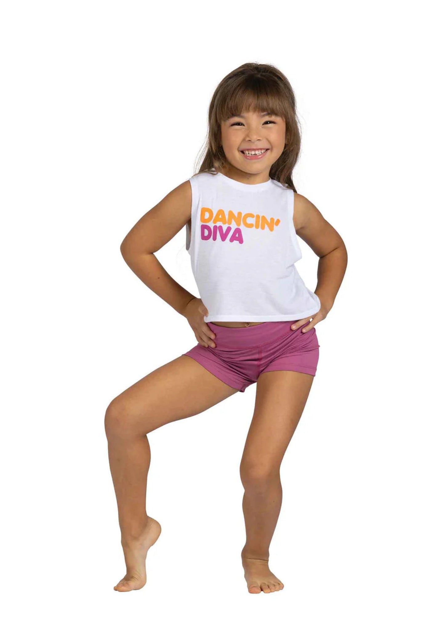 Dancin' Diva Top White front view