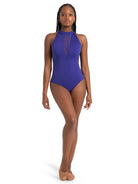 Danza High Neck Leotard Spectrum Blue front view