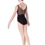 Double Strap Leotard Black back view
