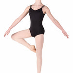 Double Strap Leotard Black front view