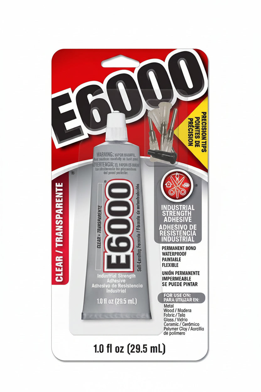 E-6000 1oz Glue W/ Tip inclusions