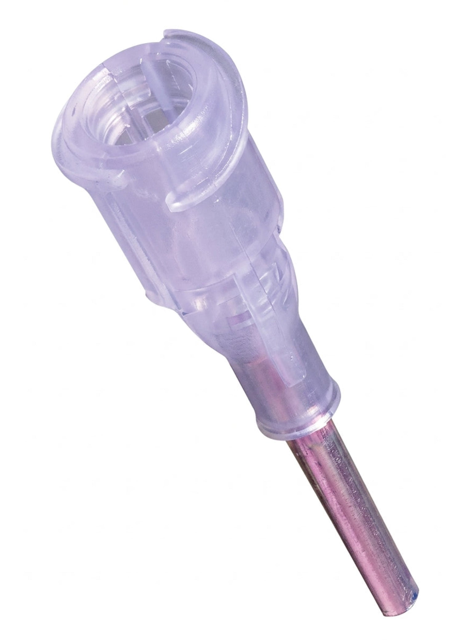 Rhinestones Unlimited Adhesive (1 oz) W/ Tips, detail view showing precision tip with metal nozzle and plastic hub