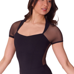 Corset Short Sleeve Leotard front view