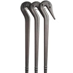 Kitsch Elastic Cutters in Black, front view showing three black hook-tip elastic cutter tools