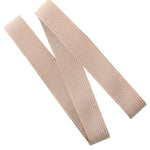 Capezio Elastic For Pointe Shoes, detail view showing folded elastic strip with ribbed texture and cut ends