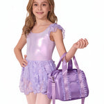 Eloise Ruffle Bag Lavender lifestyle view