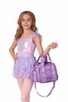 Eloise Ruffle Bag Lavender lifestyle view