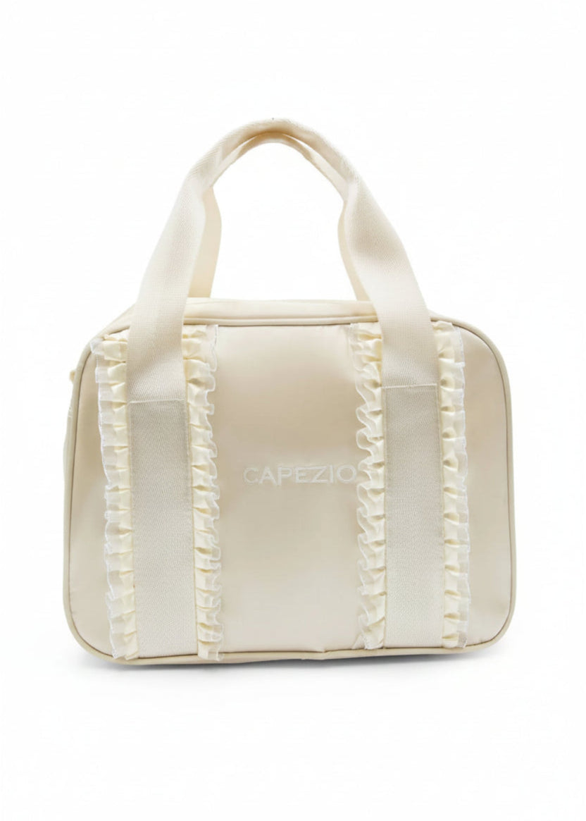 Eloise Ruffle Bag Oatmeal front view