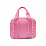 Eloise Ruffle Bag Pink front view