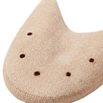 Virtisse En L'Air Lightweight Toe Pads (Classic Cut) in Light Pink, detail view showing moleskin and air holes