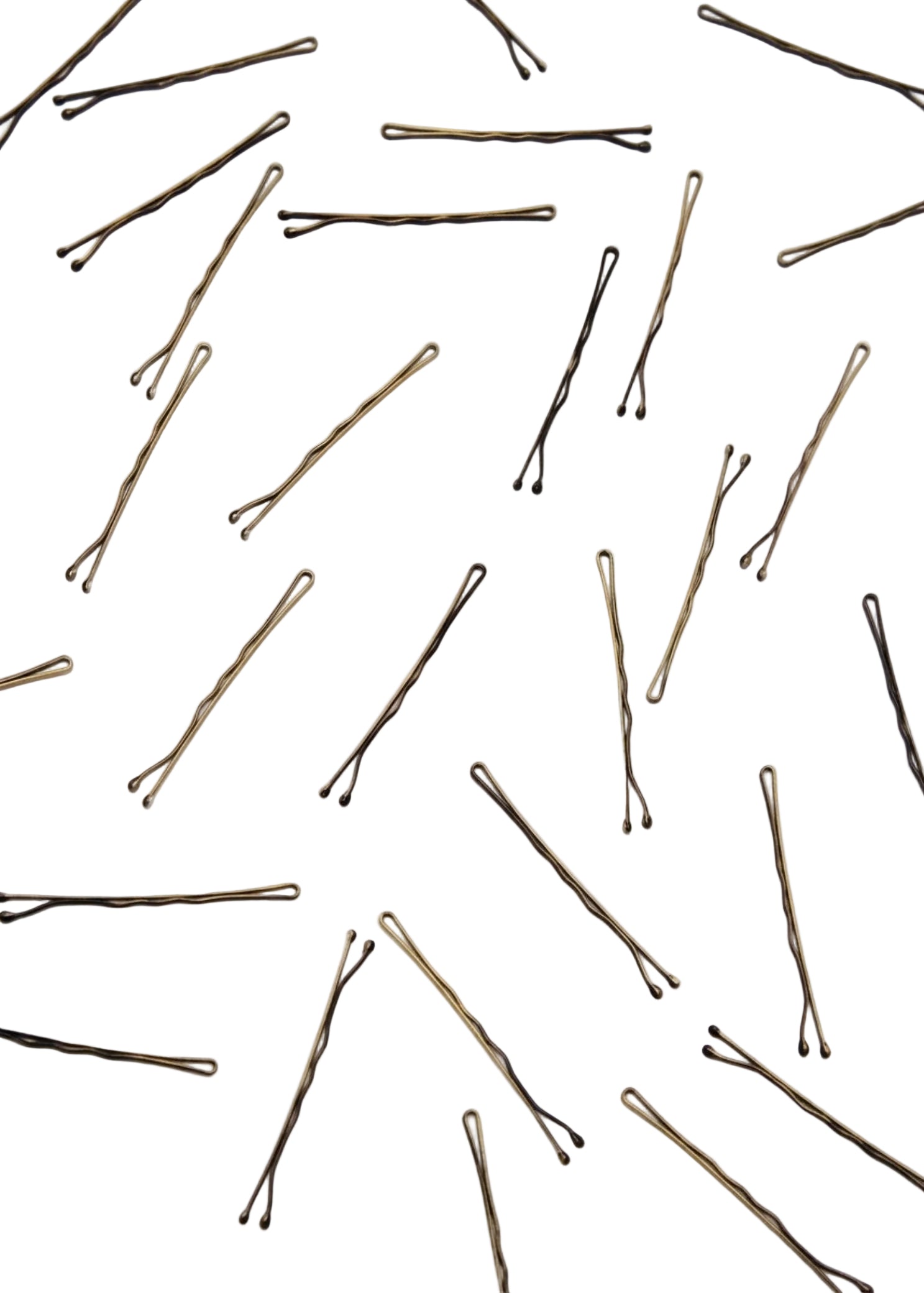 Kitsch Essential Bobby Pins in Gold, detail view showing gold bobby pin construction and finish