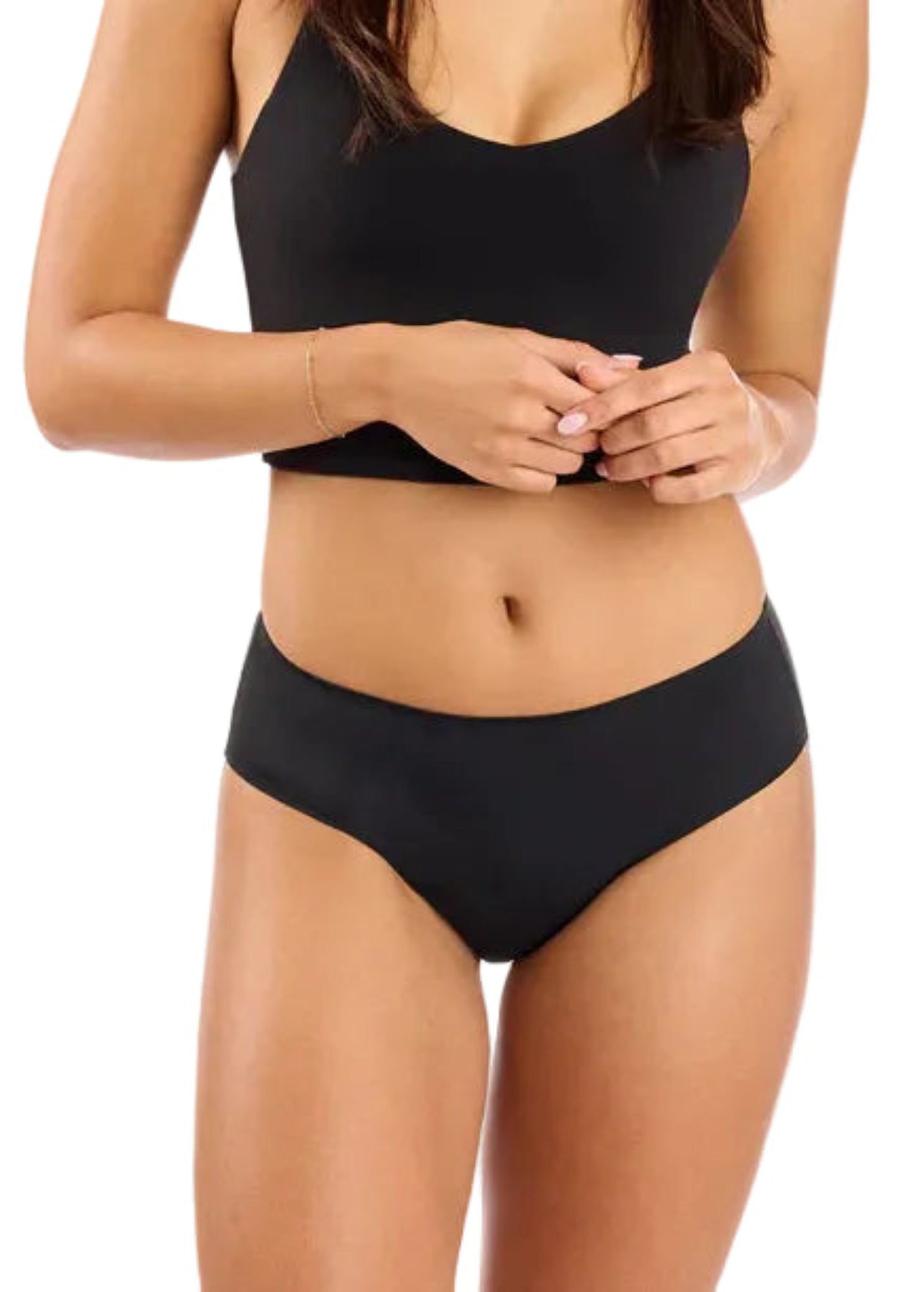 Everyday Leak Proof Bikini Black front view