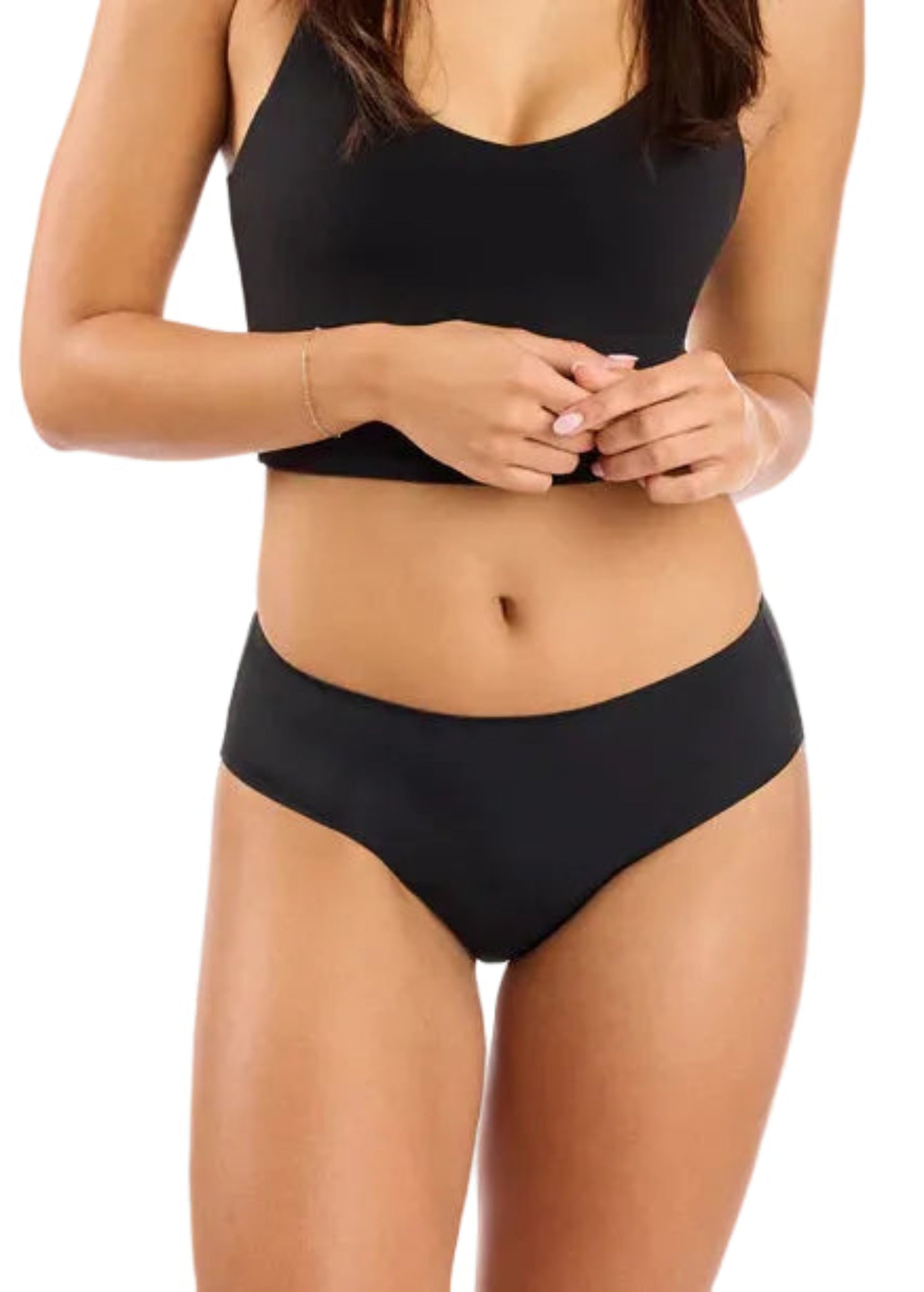 Everyday Leak Proof Bikini Black front view