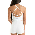 Everyday Long-line Singlet White back view