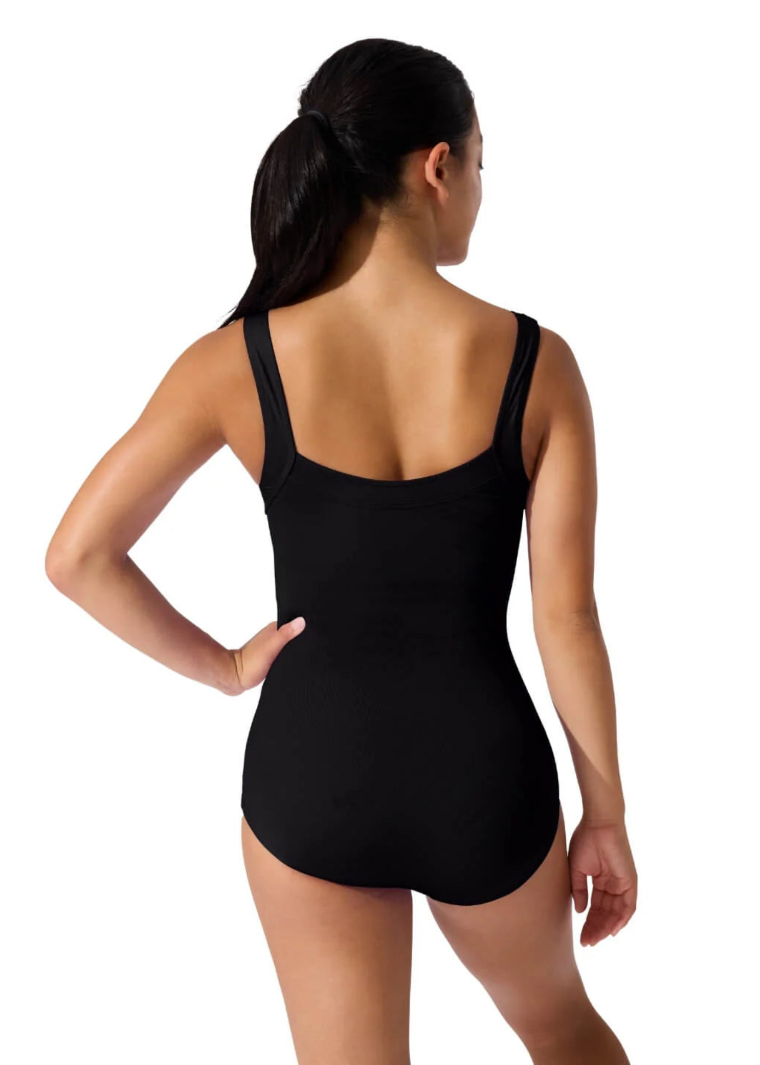 Everyday Sculpt Tank Leotard Black back view