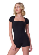 Evolve Short Sleeve Biketard Black front view