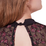 Embellish High Neck Leotard Black detail view