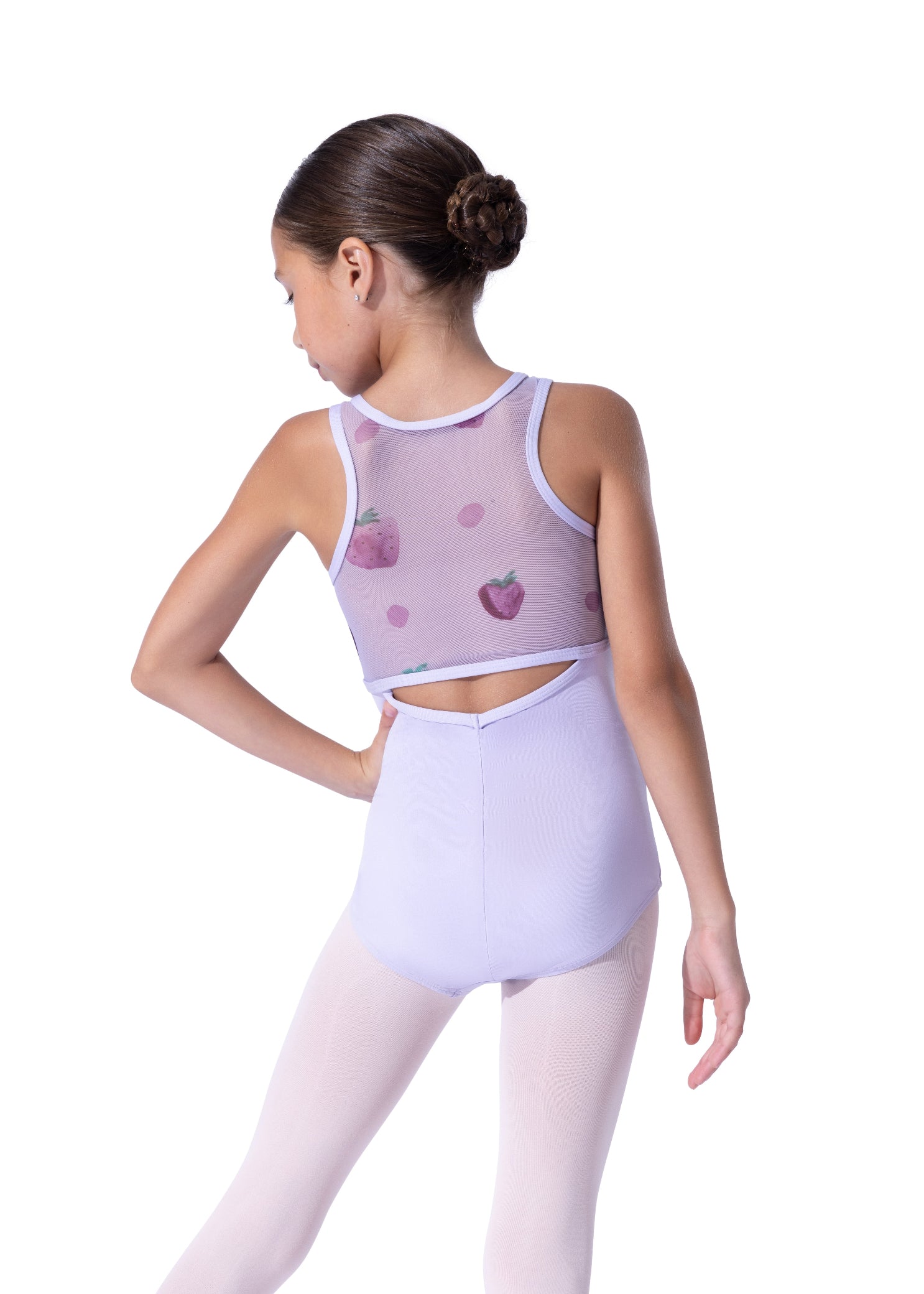 Berry Bliss Leotard Lavender back view
