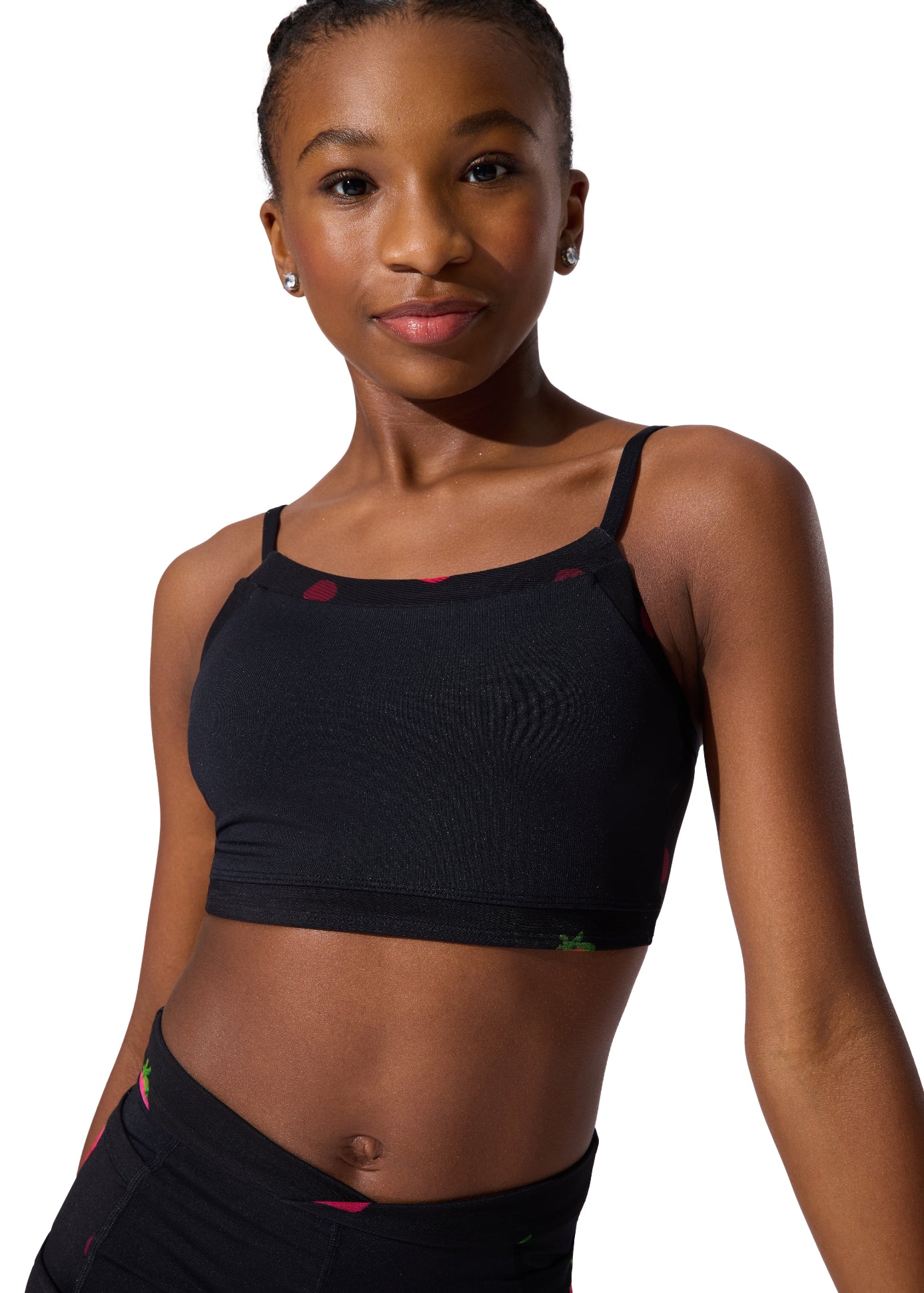 Berry Cute Top Black front view