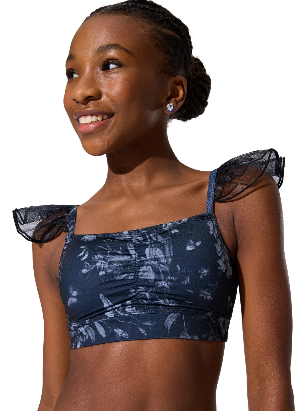 Fairy Flutter Top Black front view