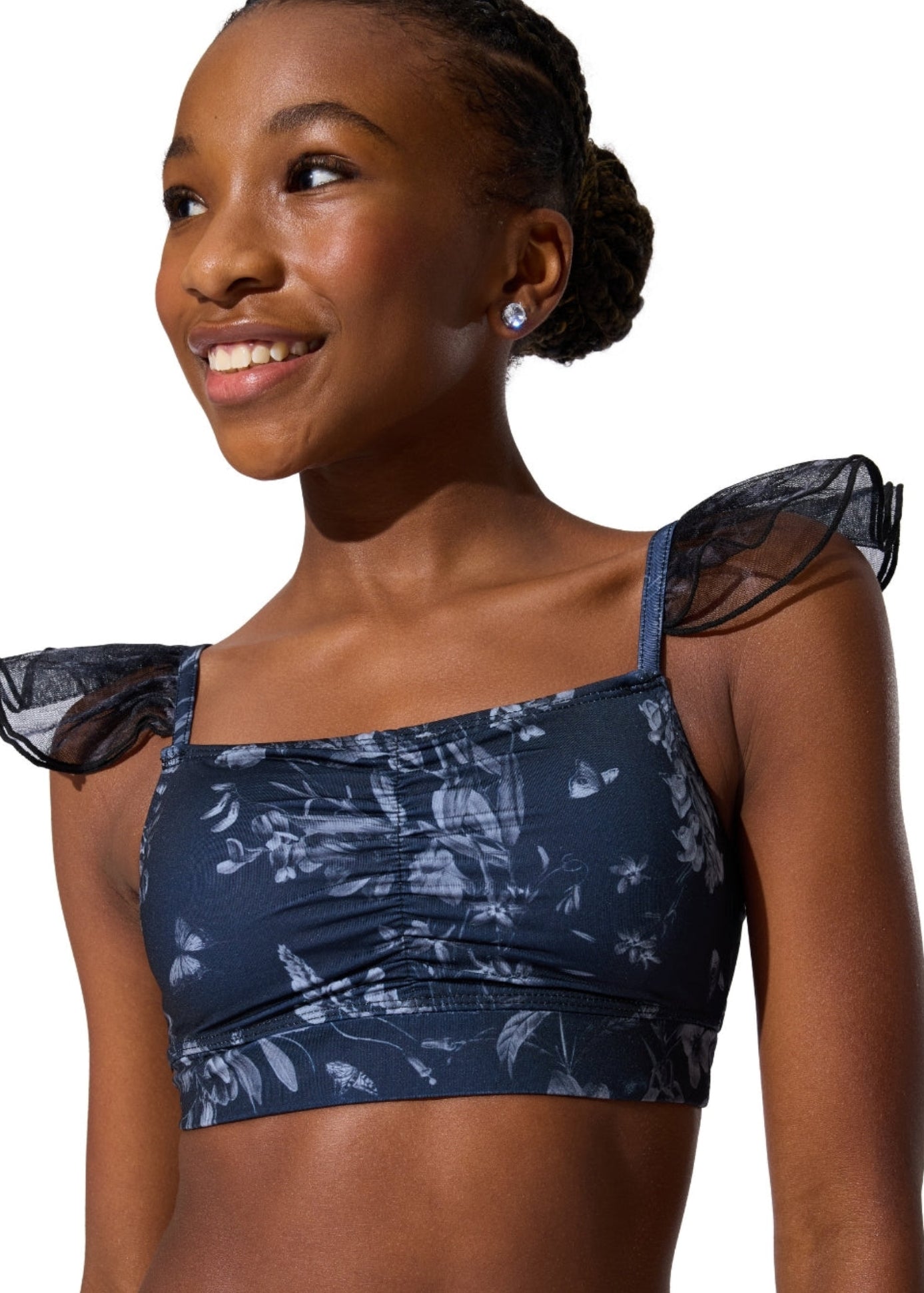 Fairy Flutter Top Black front view