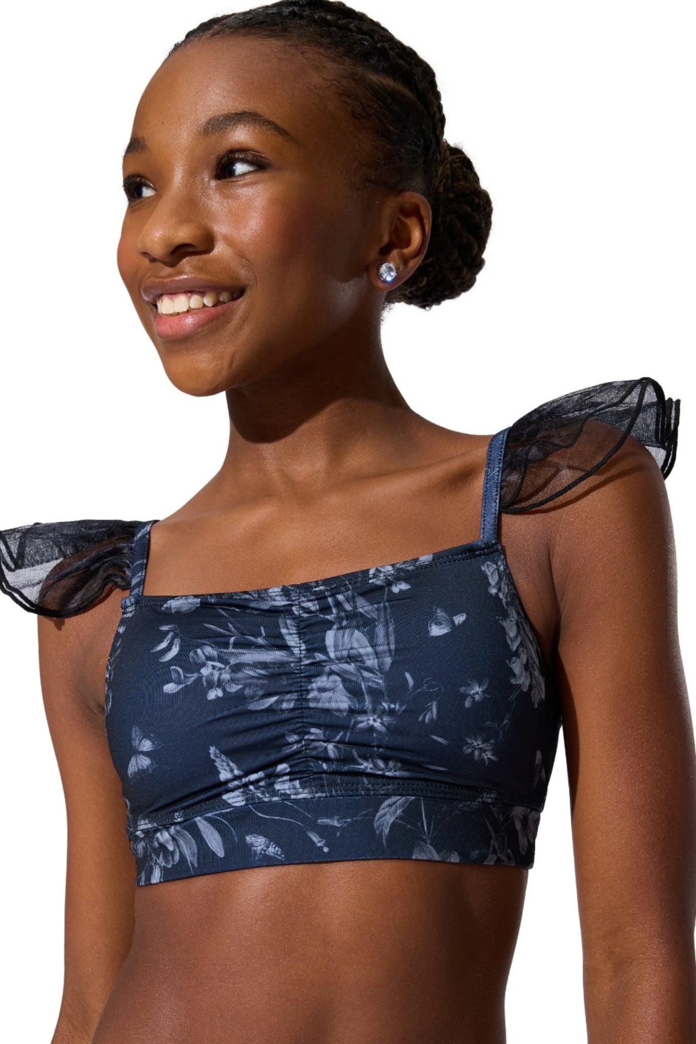 Fairy Flutter Top Black front view