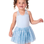 Heart Shine Dress Light Blue front view