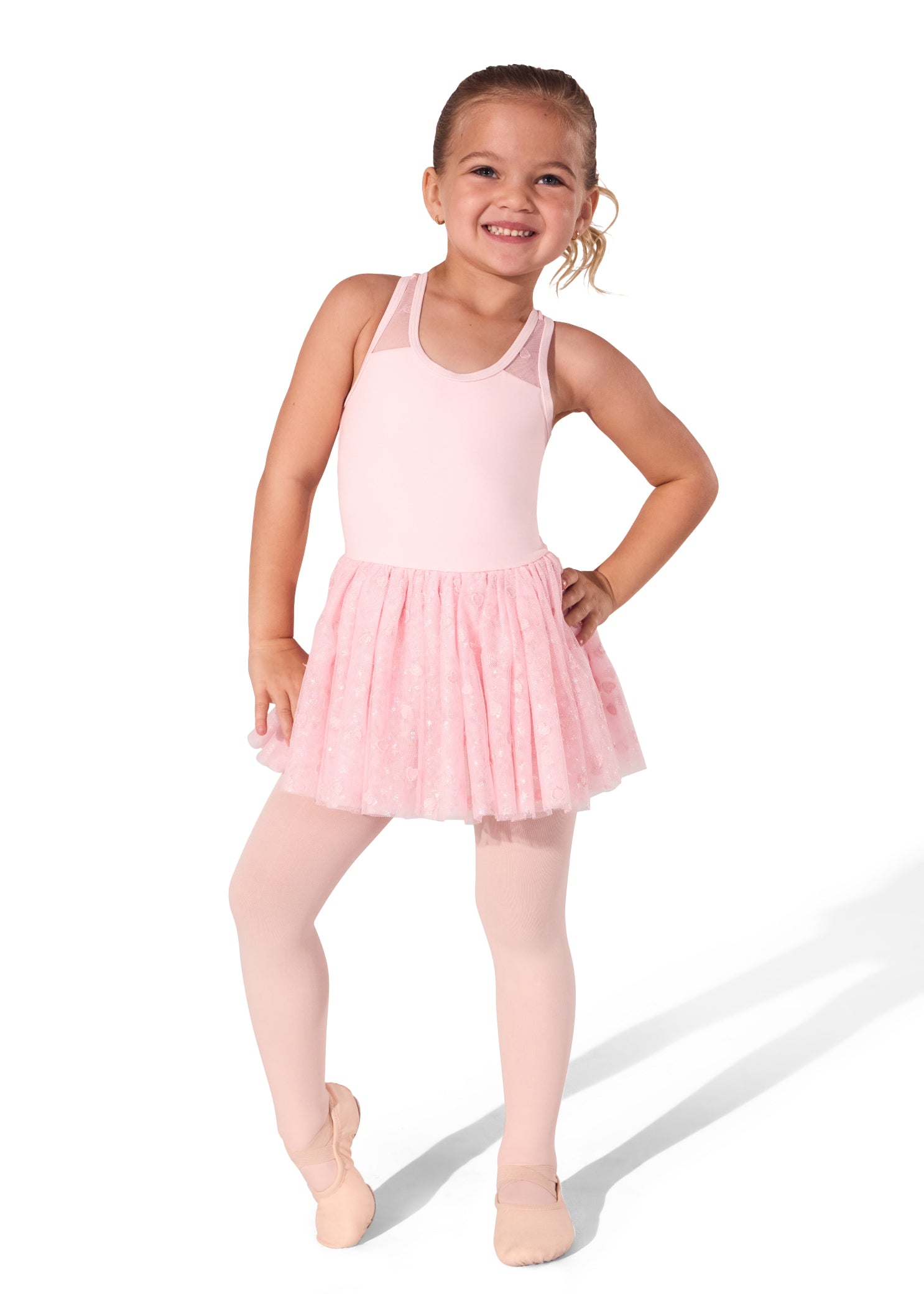 Heart Shine Dress Pink front view
