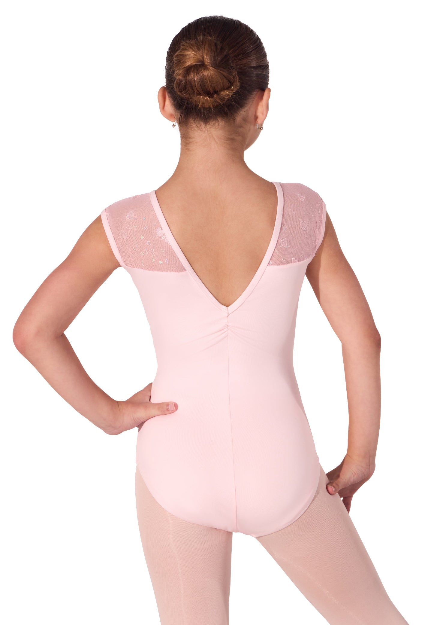 Sweetheart Leotard Pink back view