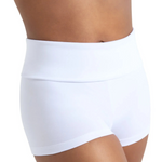 Fold-Over Boyshort White front view