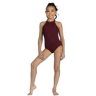 Fallon Leotard Maroon front view