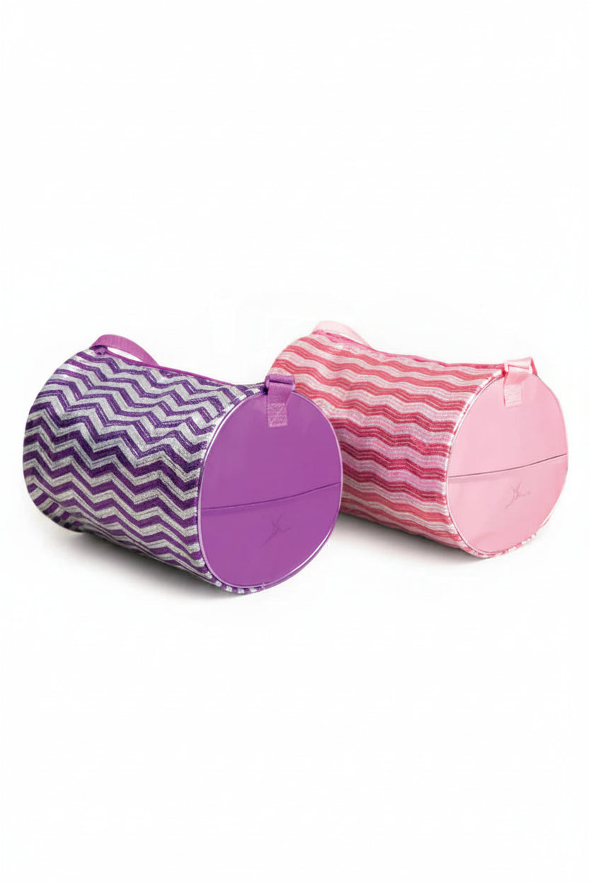 Fantasy Barrel Bag Purple and Pink front side view