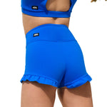 Tiger Friday Filly Bootie Short in Capri, back view showing dance bootie shorts with stirrup detail