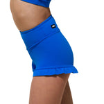 Tiger Friday Filly Bootie Short in Capri, side view showing dance bootie shorts with stirrup detail
