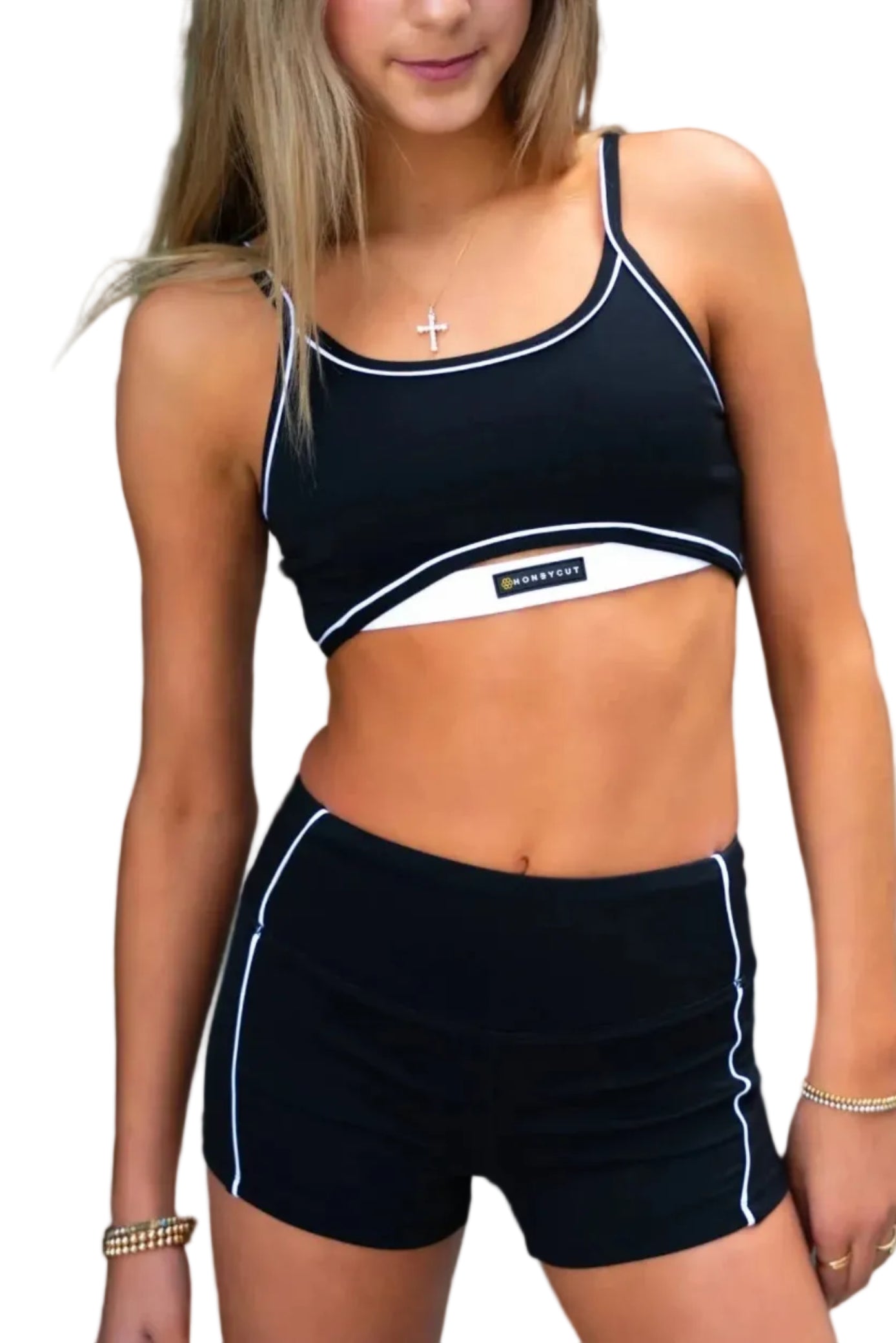 Fit Short Black + White front view