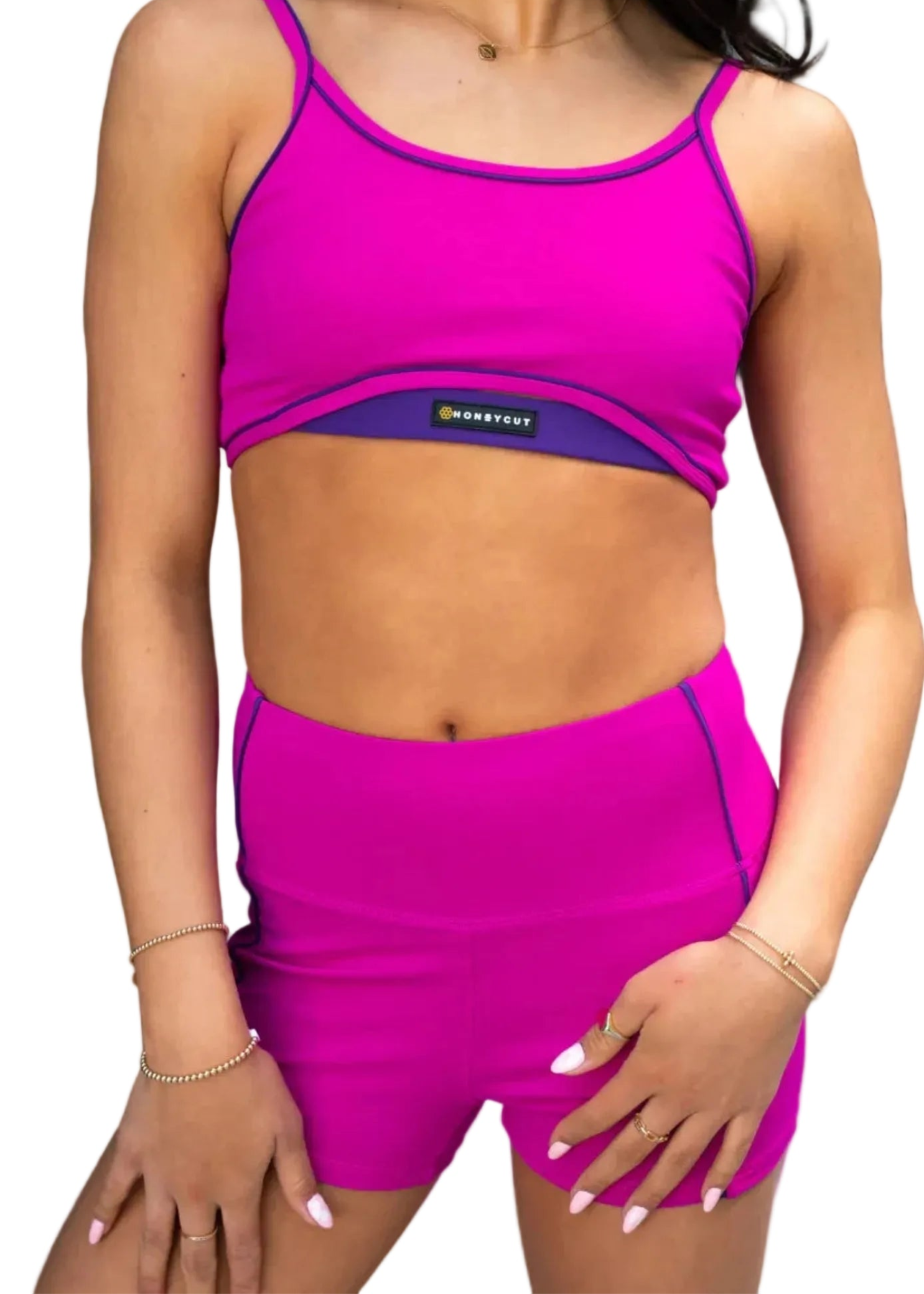 Fit Short Magenta + Purple front view