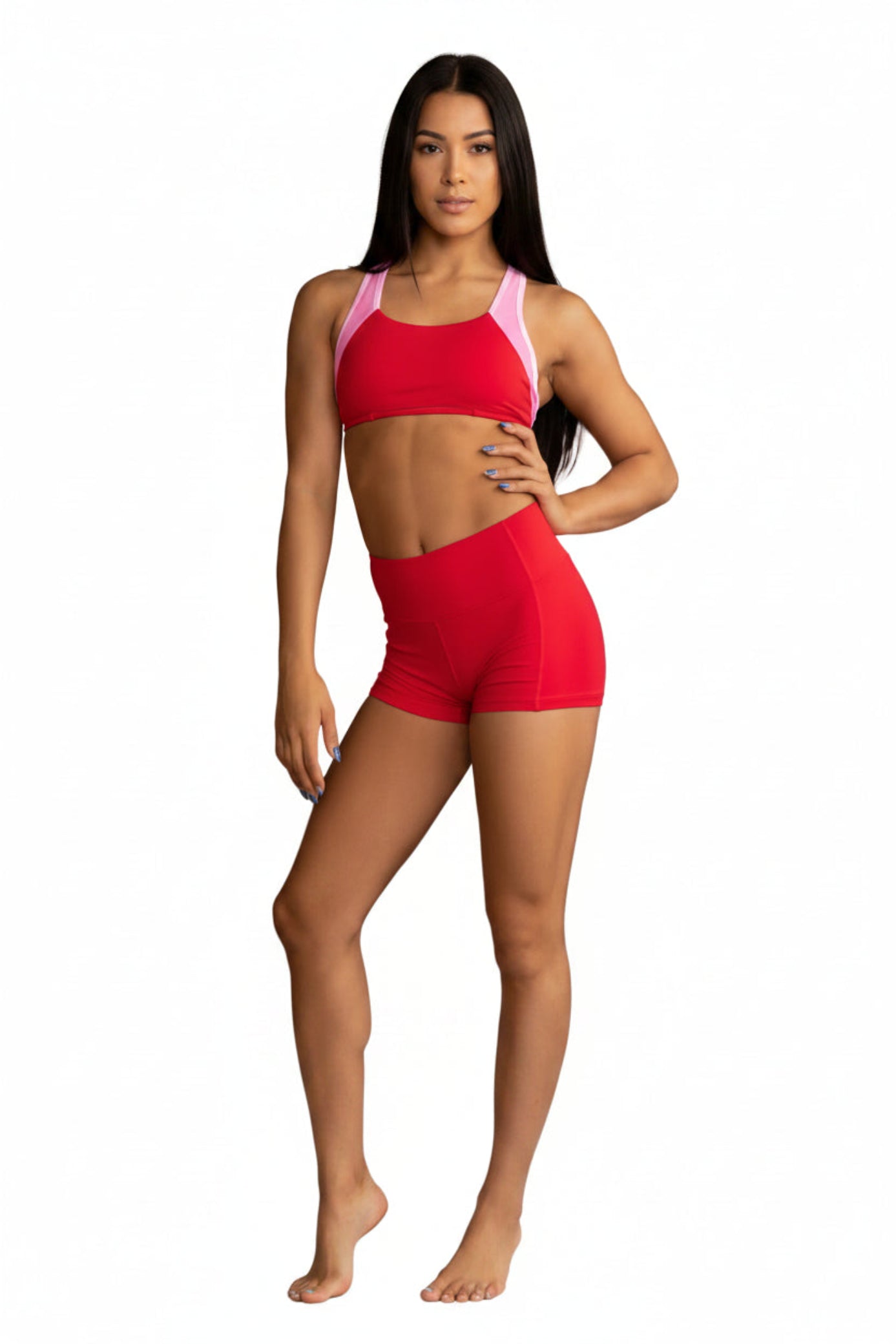 Flame Short Solid Red front view