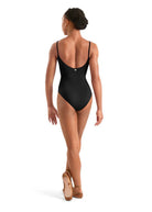 Floral Cami Leotard Black back view