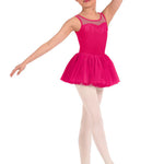 Tank Tutu Leotard Hot Pink front view